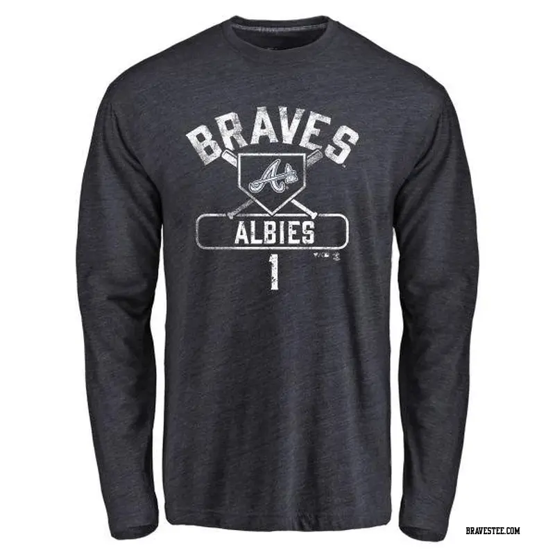 Youth Atlanta Braves Ozzie Albies #1 Navy T-Shirt