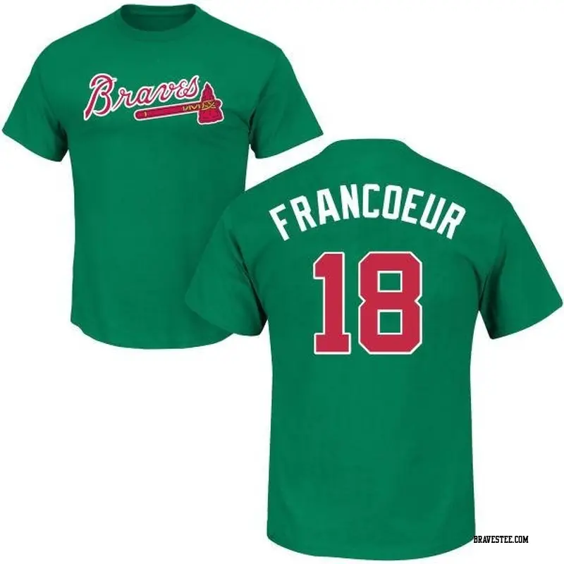 Jeff Francoeur Atlanta Braves Women's Backer Slim Fit T-Shirt - Ash