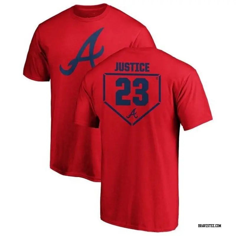 David Justice Atlanta Braves Men's Navy Backer T-Shirt 