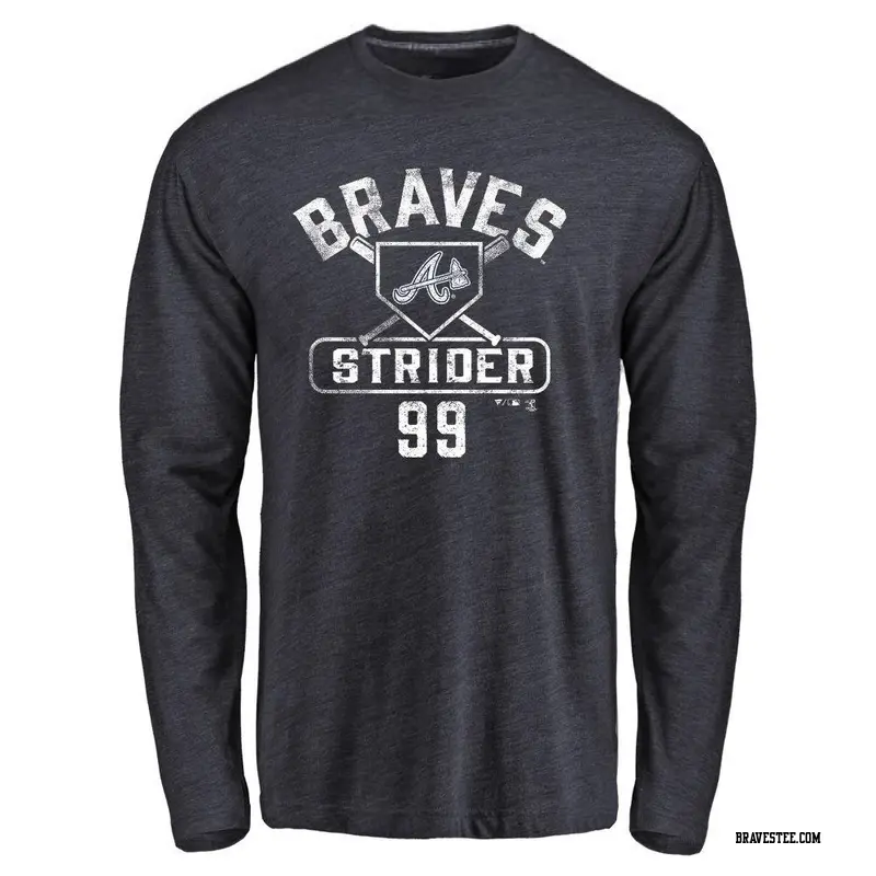 Spencer Strider Atlanta Braves Women's Navy Roster Name & Number T-Shirt 