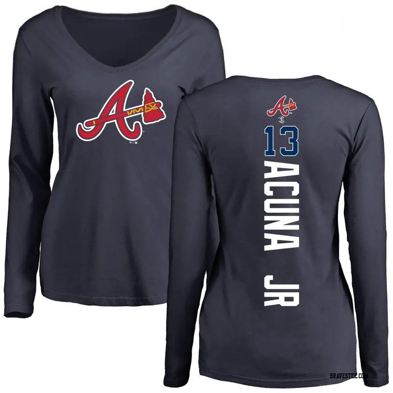 Ronald Acuna Jr. Atlanta Braves Men's Backer T-Shirt - Ash