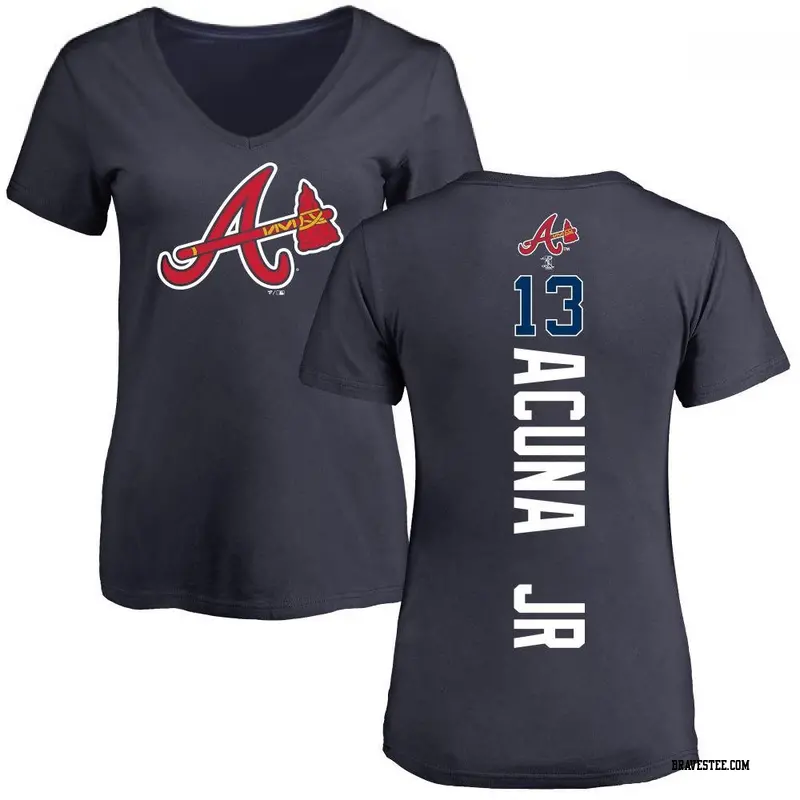 Ronald Acuna Jr. Atlanta Braves Youth Backer T-Shirt - Ash