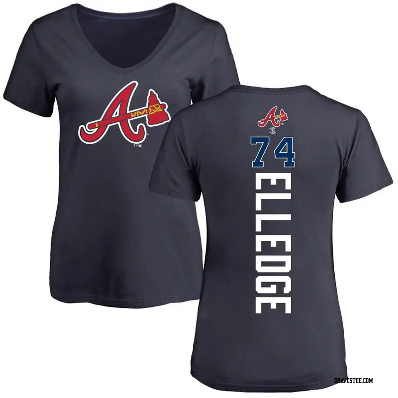 Travis Demeritte Atlanta Braves Women's Navy Backer Slim Fit T-Shirt 